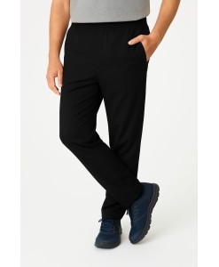 Calça Tactel Elastano Forrada Masculino Forro Butu Biru Preto